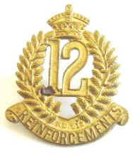 NZ WW1 12th Reinforcements Collar Badge