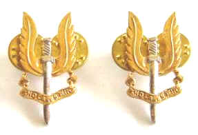 NZ Special Air Service Pair Collar Badges