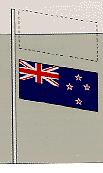 Diagram of flag 
         at half mast